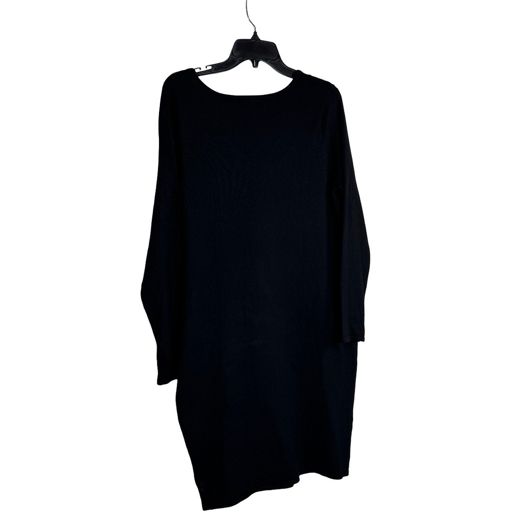 Say What Womens 2X Black Rhinestone Embellished V-Neck Sweater Dress Tunic NEW - Picture 3 of 11